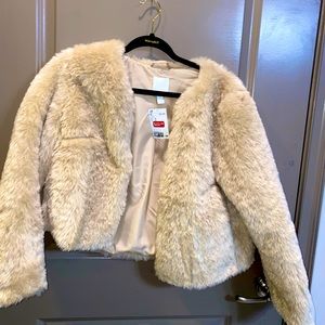 TEDDY FUR CROP JACKET
